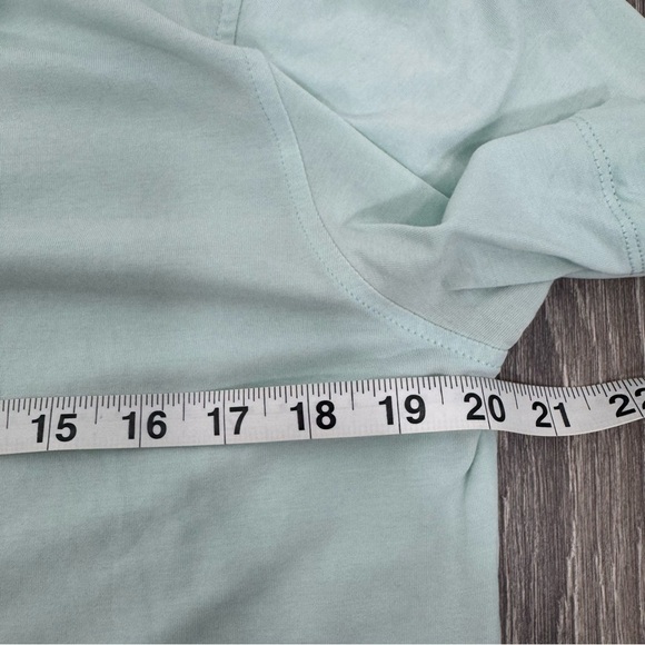 LULULEMON Light Blue Gray Trim Short Sleeve Polo Shirts Size Medium - Picture 5 of 7